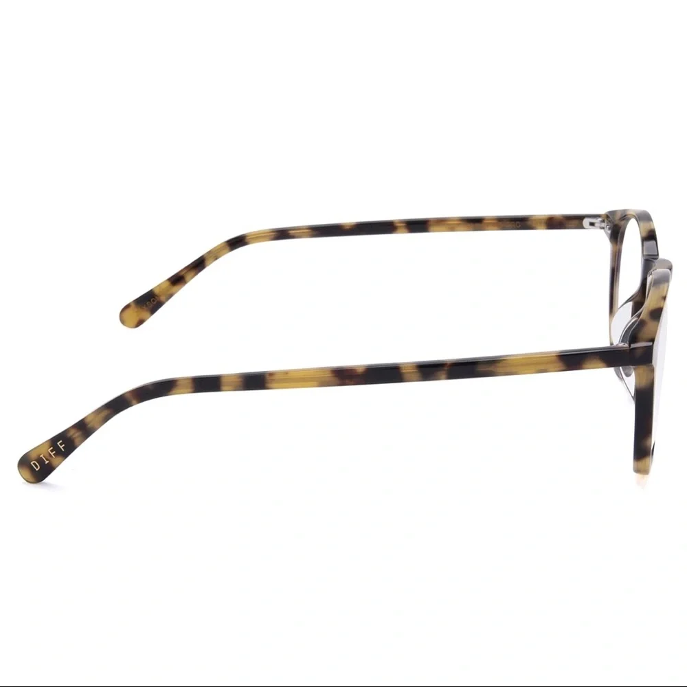 DIFF Jaxson Blue Light Glasses Hazel Tortoise Frame Bluelight Blocking Lens NWT